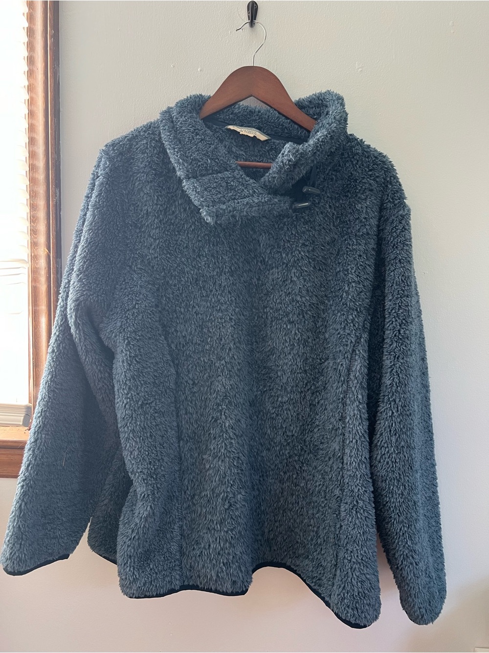 Plush Funnel Neck Pullover - Charcoal Gray